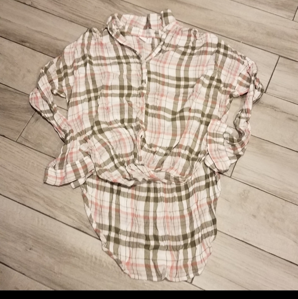 🍁BP oversized plaid top🎠